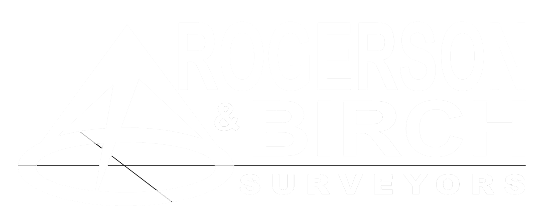 Rogerson and birch surveyors logo white
